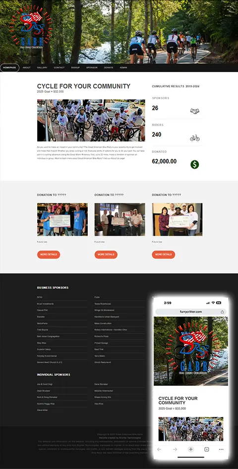 Great American Bike Rally - Charity cycling event website